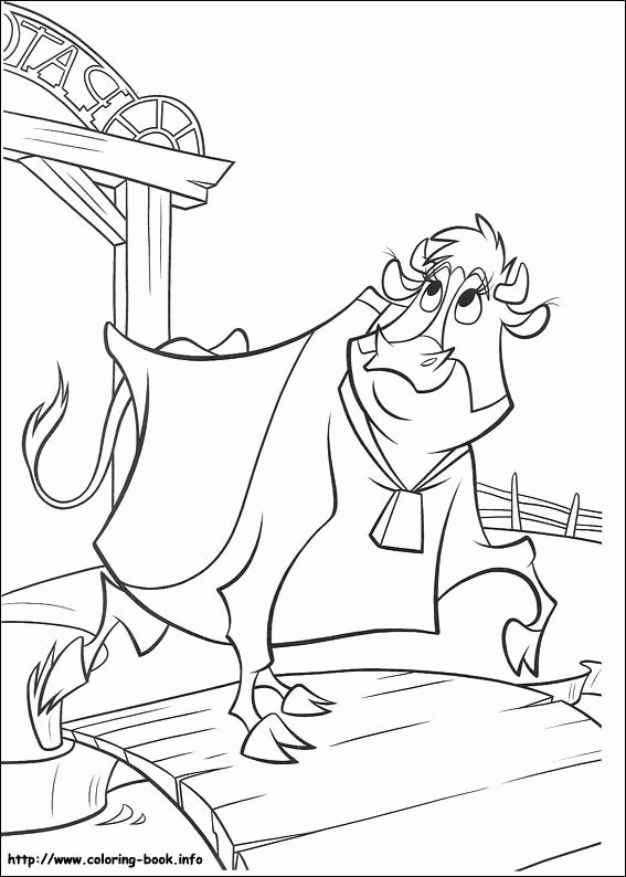 Kolorowanka z Krową w Kapeluszu - Pobierz i Drukuj kolorowanka do druku